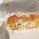 The old-school Johnny O’s dog: mustard and onion only, no vegetables